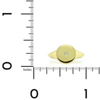 18K Yellow Gold Pinky Diamond Ring
