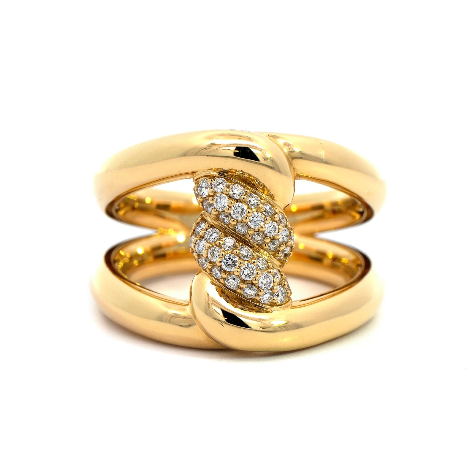 Roberto Coin 18K Yellow Gold Diamond Cialoma Twist Ring