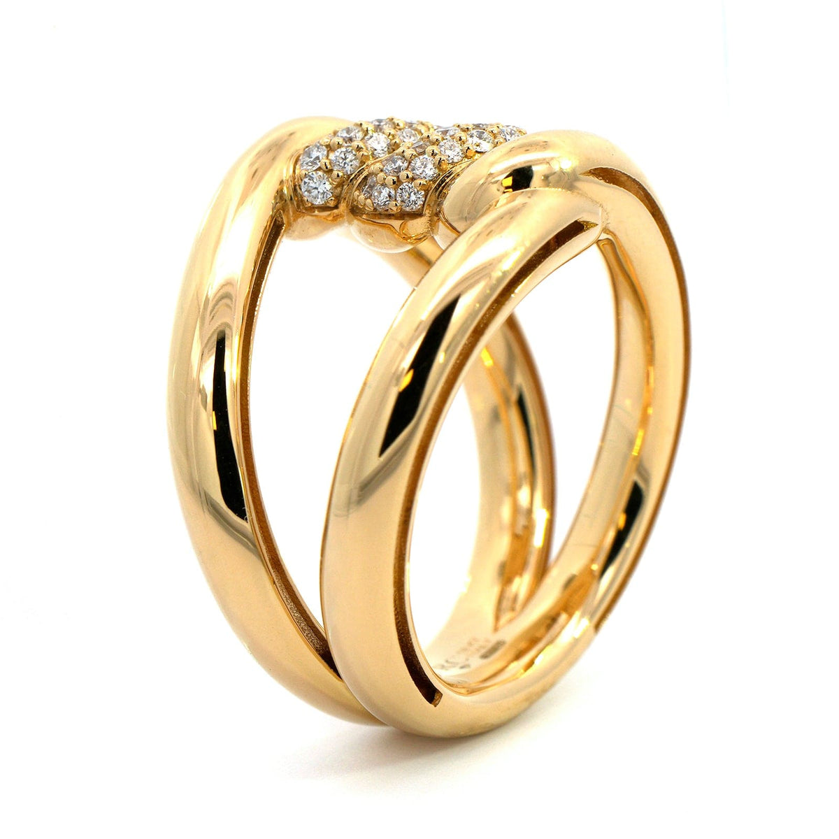 Roberto Coin 18K Yellow Gold Diamond Cialoma Twist Ring