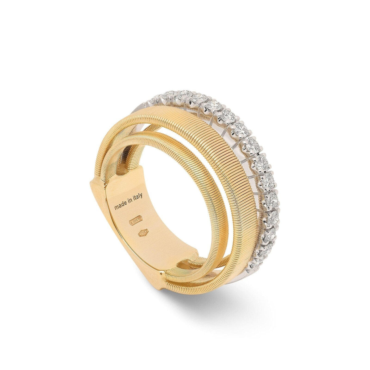 Marco Bicego Masai 18K Yellow Gold Single Row Diamond Ring