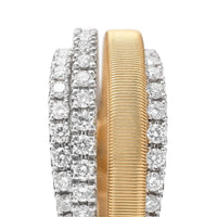 Marco Bicego 18K Yellow & White Gold Triple Row Diamond Ring