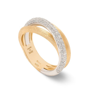 Marco Bicego 18K Yellow & White Gold Single Row Diamond Ring