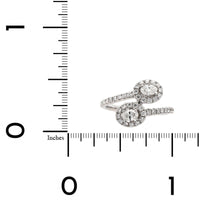 18K White Gold Oval Diamond Ring