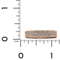 18K Rose Gold Bar Pave Diamond Ring