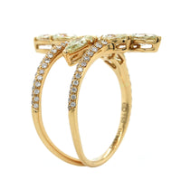 Etho Maria 18K Yellow Gold 3 Row Diamond Ring