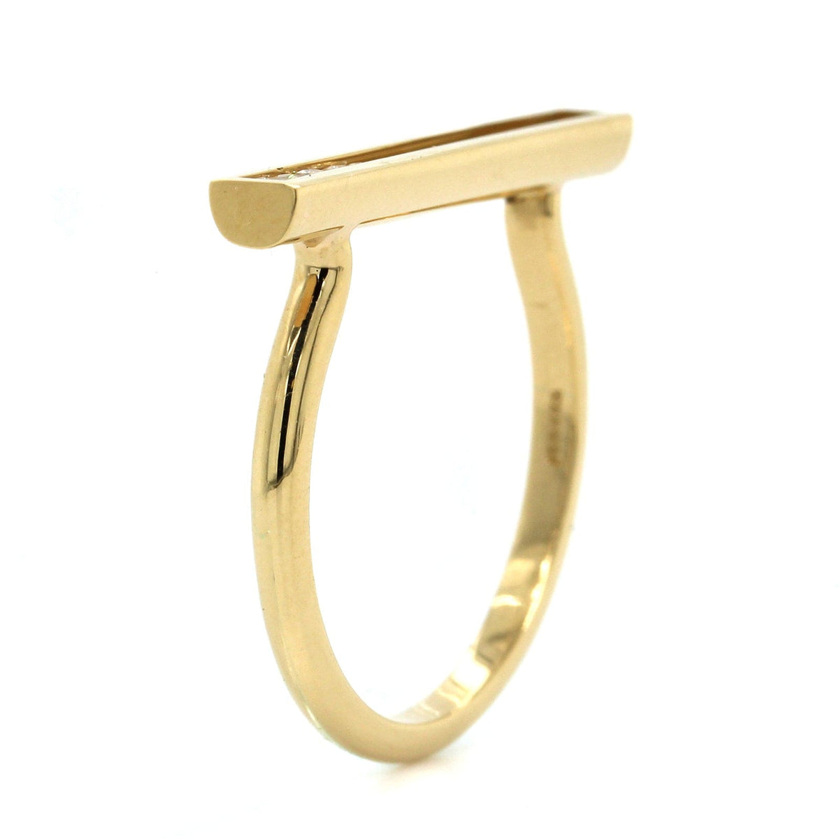 18K Yellow Gold 5 Moving Diamond Ring