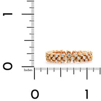 18K Rose Gold 3 Row Adjustable Diamond Ring