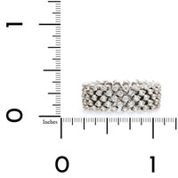 18K White Gold 5 Row Adjustable Diamond Ring
