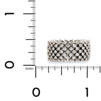 18K White Gold 7 Row Adjustable Diamond Ring