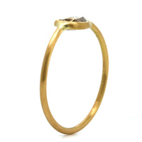 18K Yellow Gold Rose Cut Pear Diamond Ring