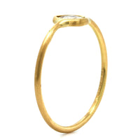 18K Yellow Gold Rose Cut Pear Diamond Ring
