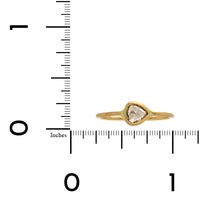 18K Yellow Gold Rose Cut Pear Diamond Ring