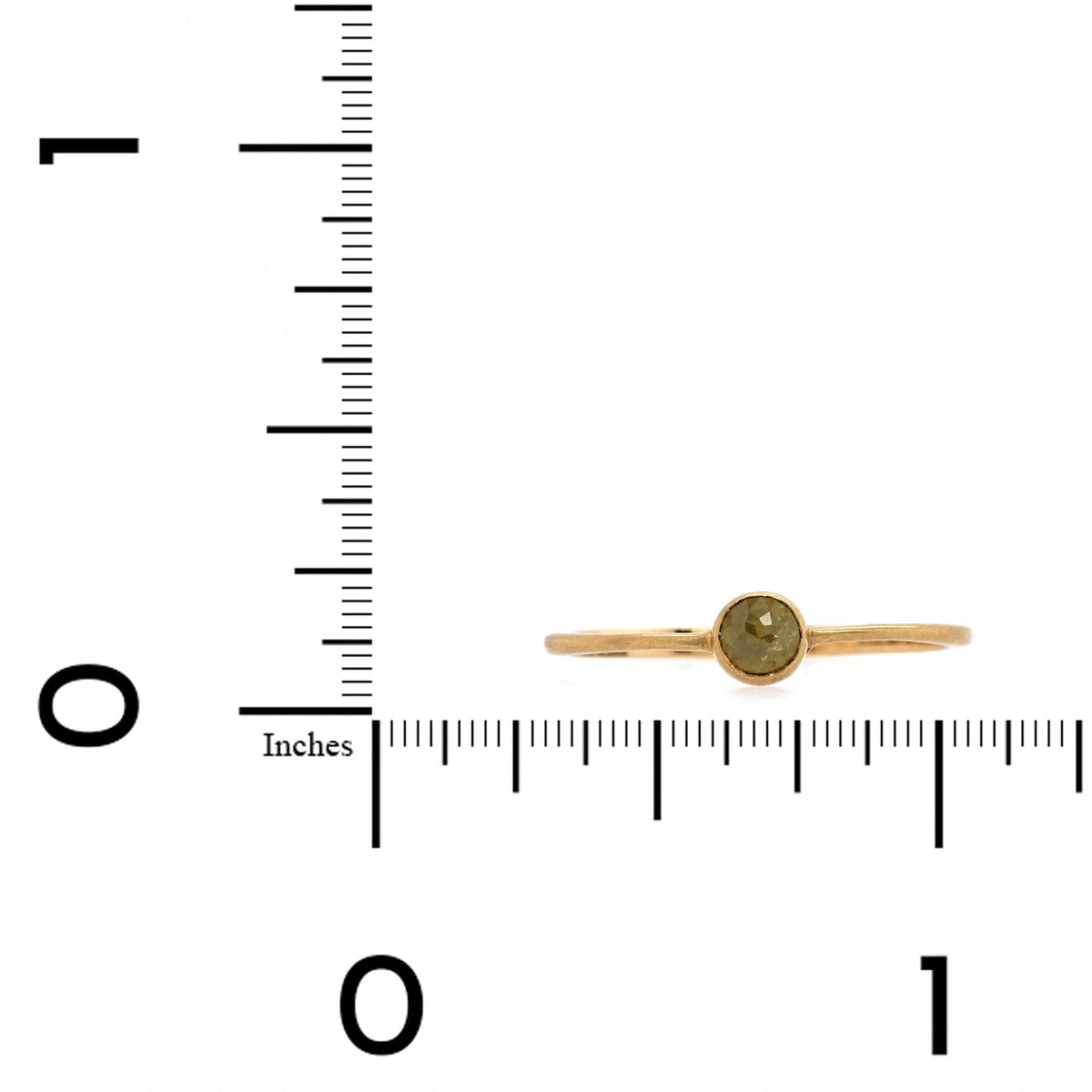 14K Yellow Gold Rustic Yellow Diamond Ring