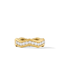 Zig Zag Stax™ Ring in 18K Yellow Gold with Diamonds, 5mm