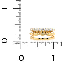 Etho Maria 18K Yellow Gold 3 Row Diamond Band