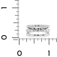 Etho Maria 18K White Gold 3 Row Diamond Band