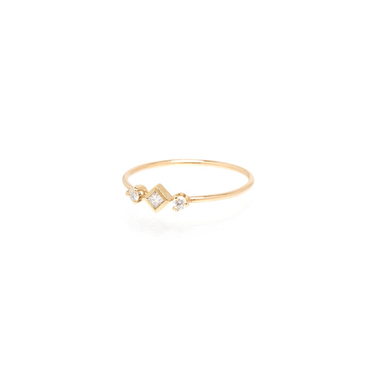 Zoe Chicco 14K Yellow Gold Princess Cut Diamond Ring