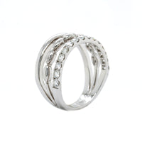 Etho Maria 18K White Gold 3 Row Diamond Band