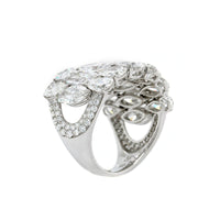 Etho Maria 18K White Gold 3 Row Diamond Ring
