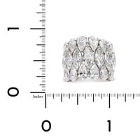 Etho Maria 18K White Gold 3 Row Diamond Ring
