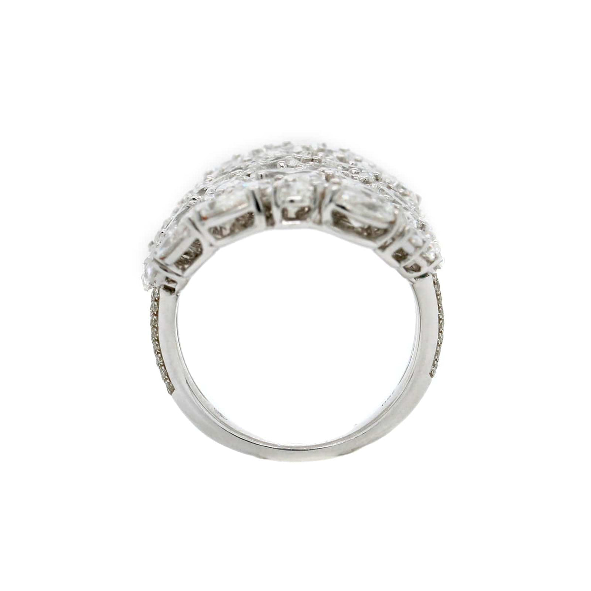 Etho Maria 18K White Gold Shield Style Diamond Ring
