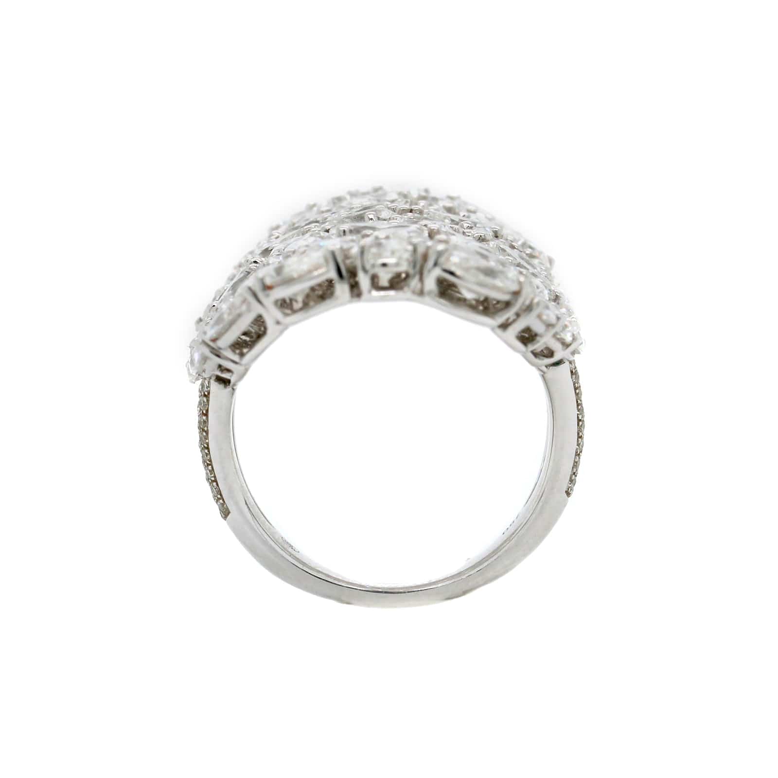 Etho Maria 18K White Gold Shield Style Diamond Ring