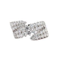 Etho Maria 18K White Gold and Diamond Bypass Ring