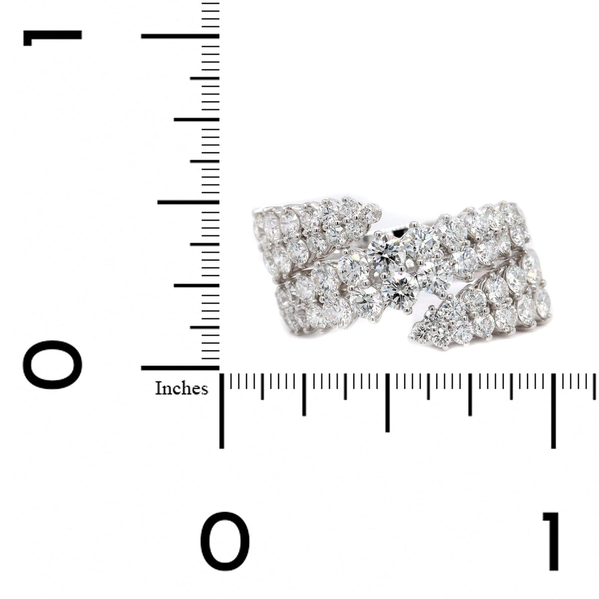 Etho Maria 18K White Gold and Diamond Bypass Ring