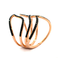Etho Maria 18K Rose Gold Open Style Diamond Ring