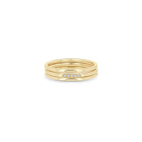 Zoe Chicco 14K Yellow Gold Set of 3 Stack Diamond Rings