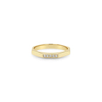 Zoe Chicco 14K Yellow Gold Octagon Pave Diamond Stack Ring