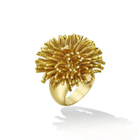 CADAR 18K Yellow Gold Diamond Fur Ring
