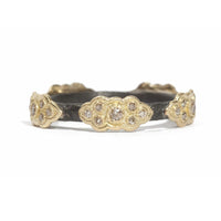 Armenta 18K Yellow Gold and Blackened Sterling Silver Old World Diamond Ring