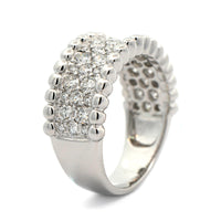 14K White Gold Pave Diamond Ring