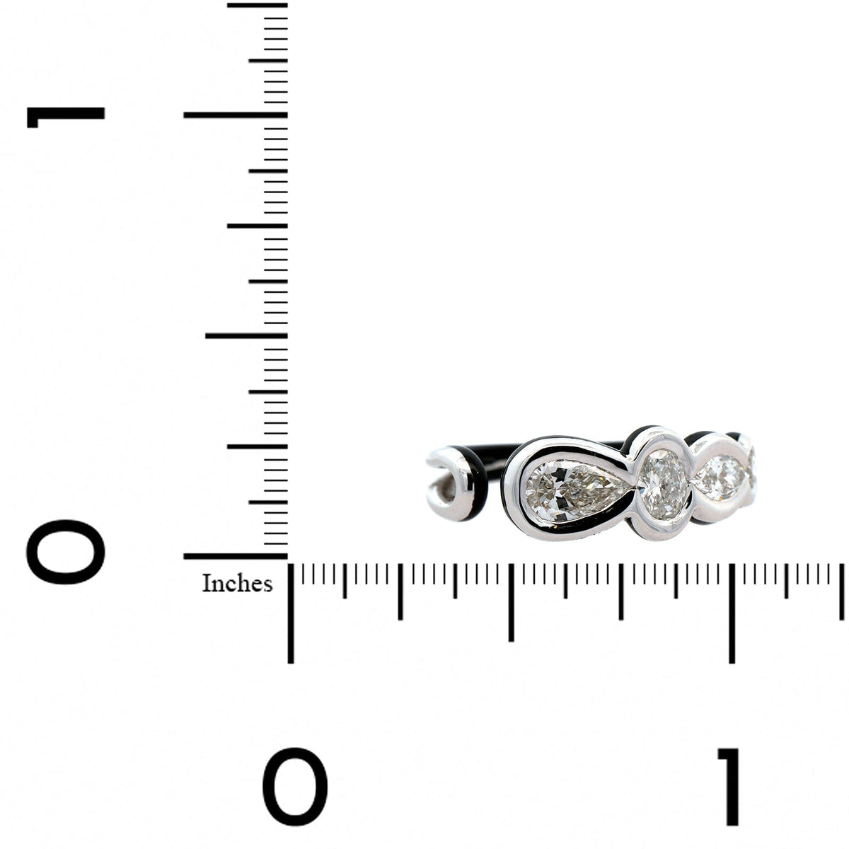 Etho Maria 18K White Gold Diamond and Black Ceramic Ring