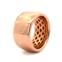 20K Rose Gold Graduated Diamond Cigar Band