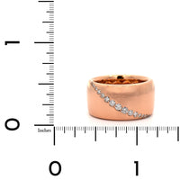 20K Rose Gold Graduated Diamond Cigar Band