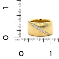 18K Yellow Gold Graduated Diamond Cigar Band