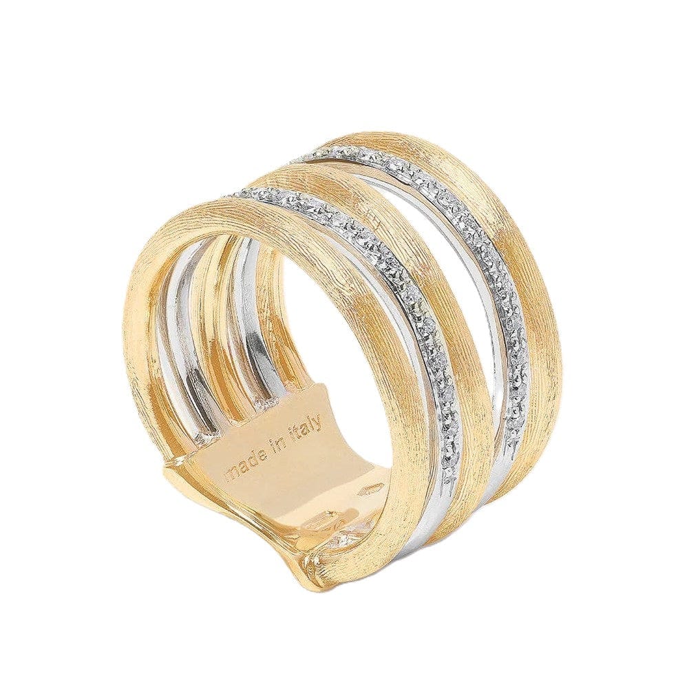 Marco Bicego 18K Yellow Gold Multi-Band Diamond Stackable Ring