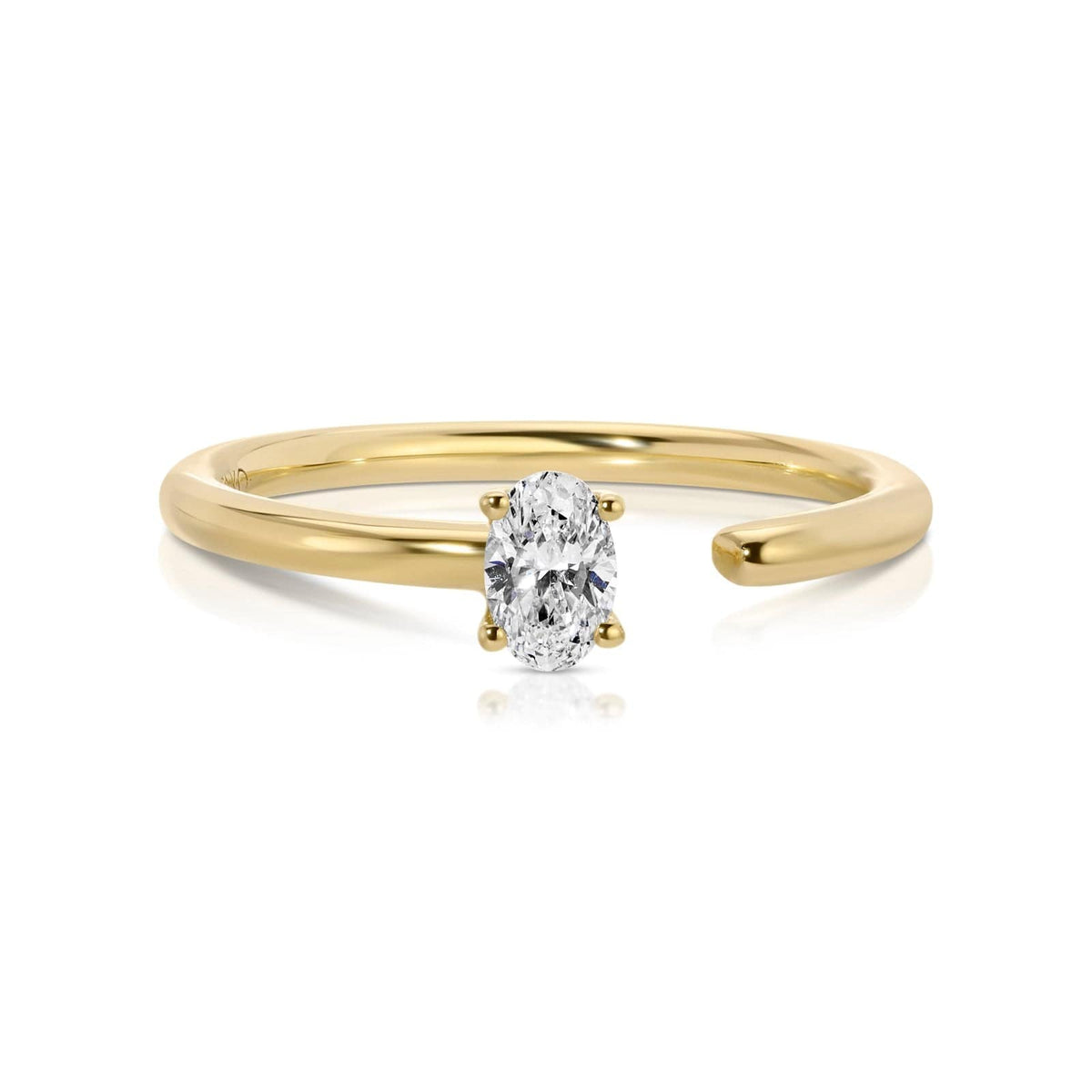 Anita Ko 18K Yellow Gold Diamond Saturn Ring
