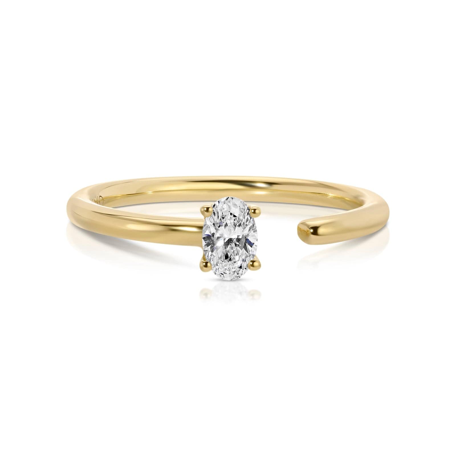 Anita Ko 18K Yellow Gold Diamond Saturn Ring