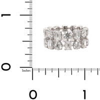 18K White Gold 2 Row Diamond Ring
