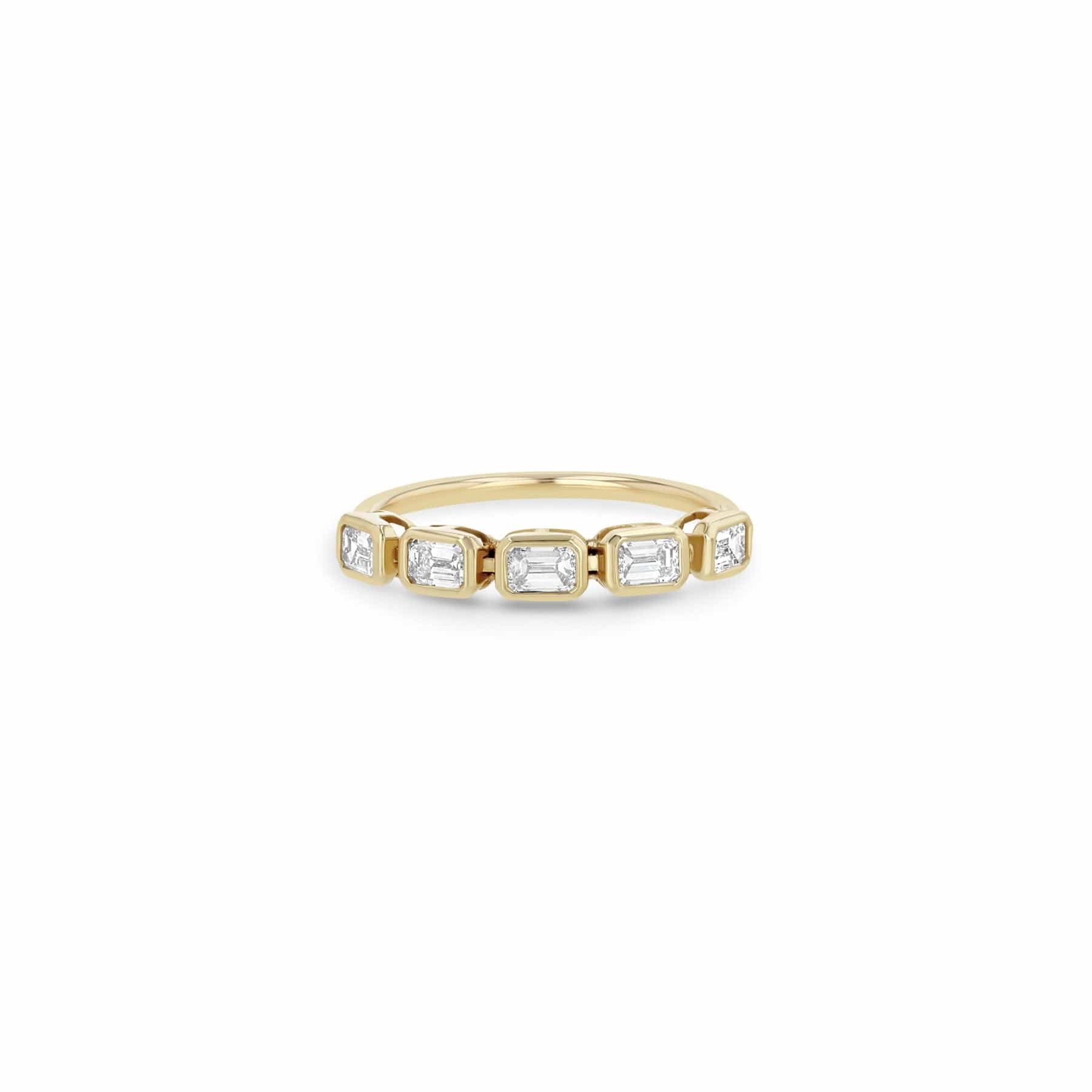 Zoe Chicco 14K Yellow Gold Emerald Cut Diamond Tennis Ring