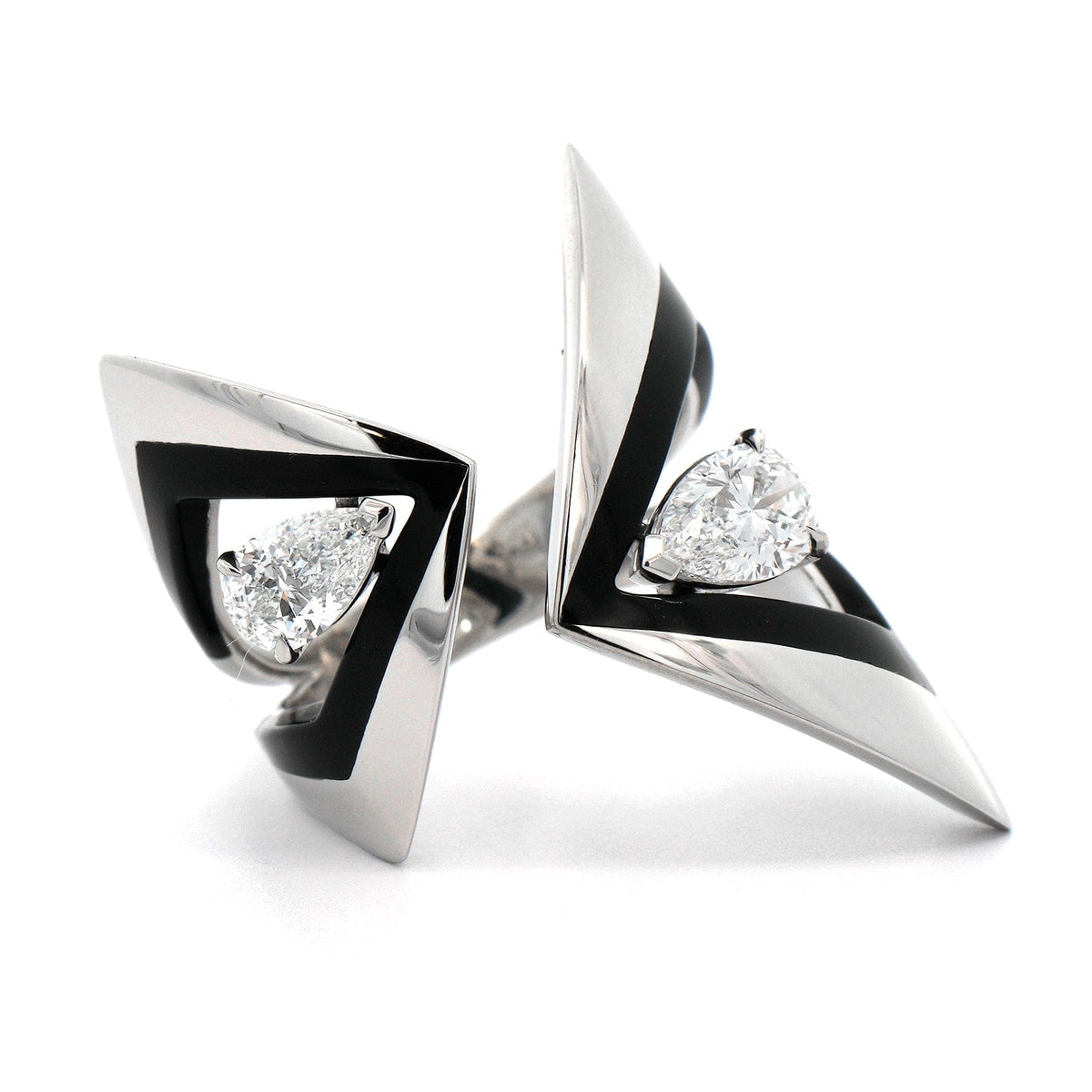 Etho Maria Platinum Diamond and Black Ceramic Bypass