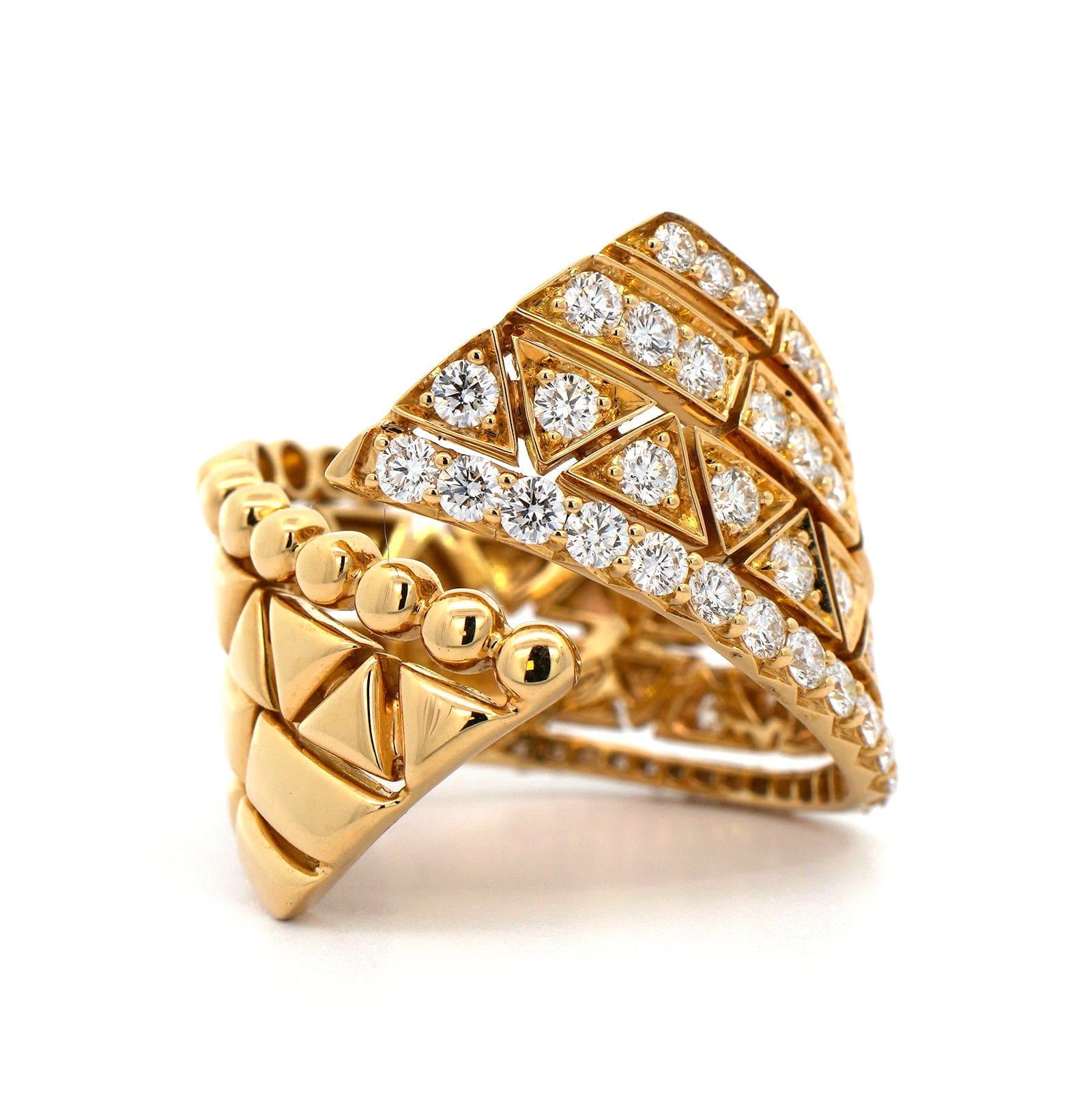 Etho Maria 18K Yellow Gold Diamond Bypass Ring