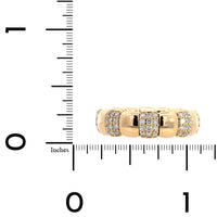 14K Yellow Gold Pave Diamond Stretch Ring