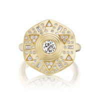 Harwell Godfrey 18K Yellow Gold Mini Stardust Diamond Ring