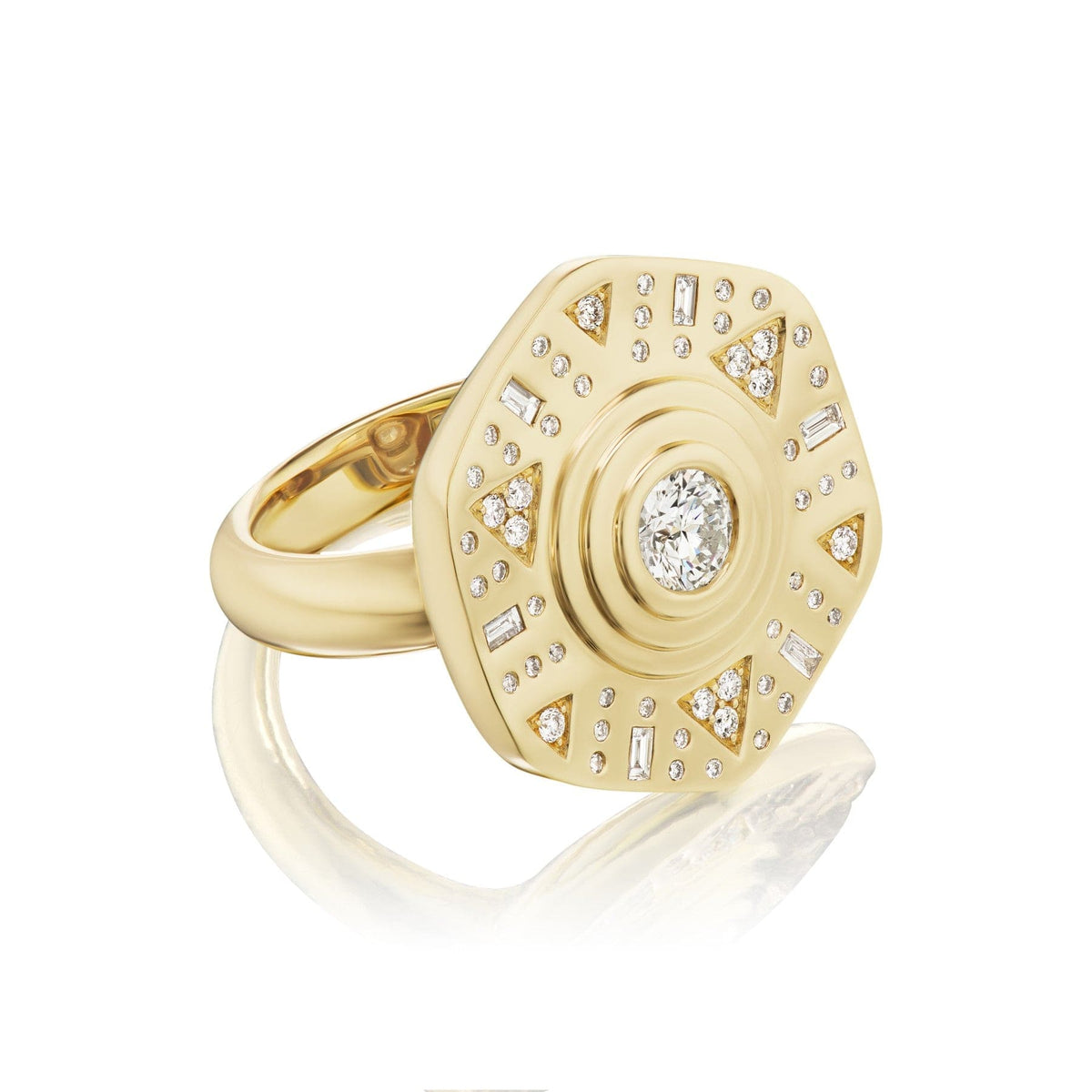 Harwell Godfrey 18K Yellow Gold Mini Stardust Diamond Ring