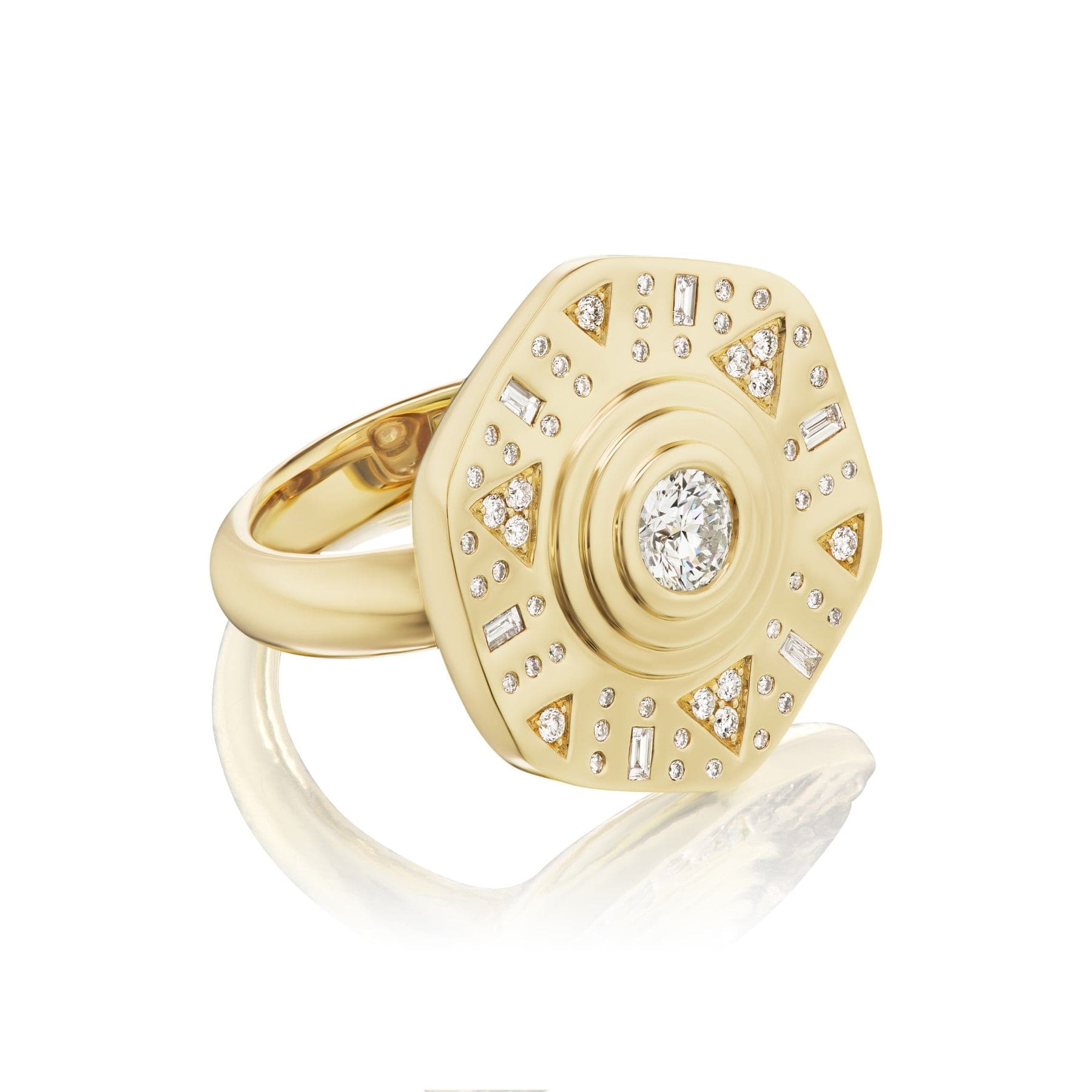 Harwell Godfrey 18K Yellow Gold Mini Stardust Diamond Ring