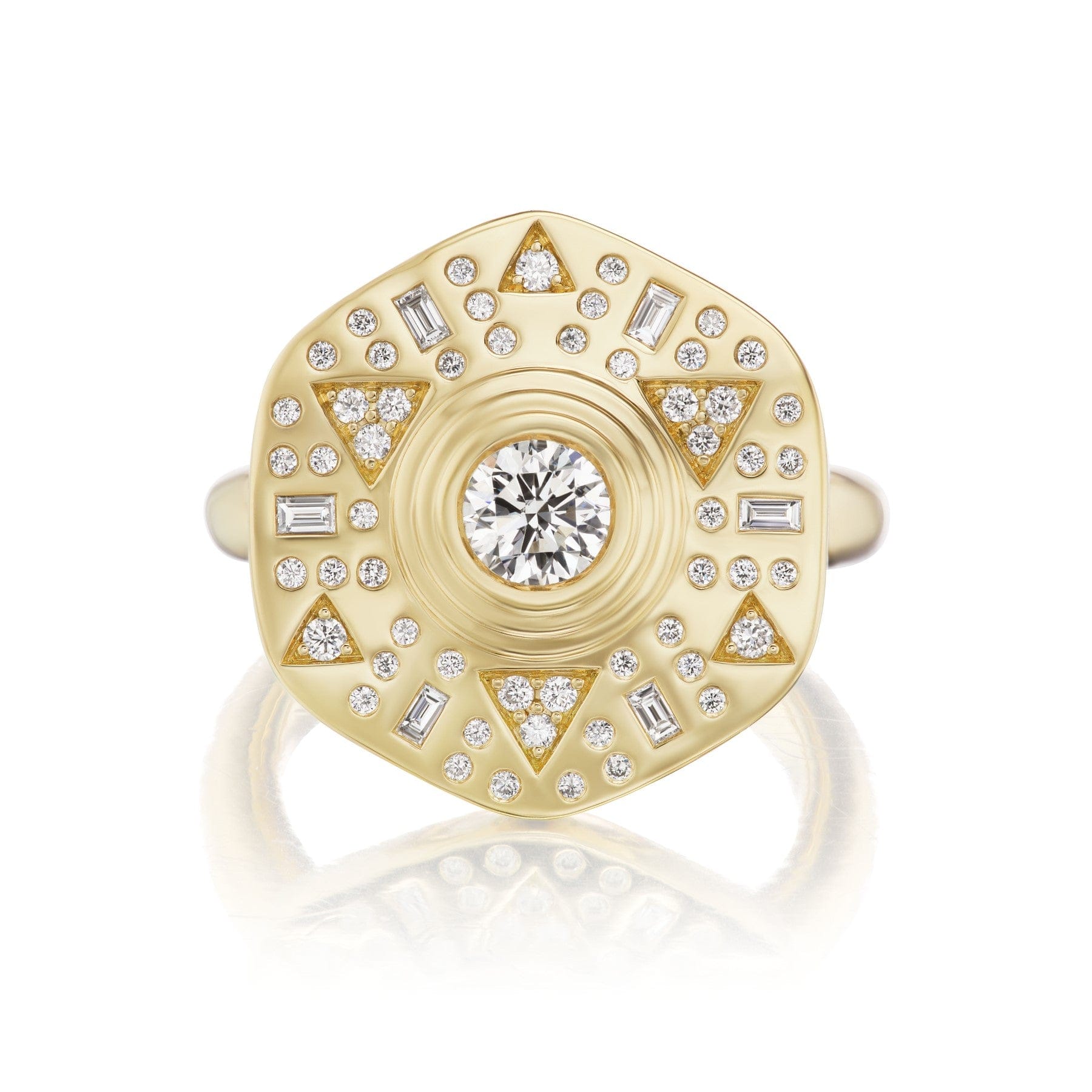 Harwell Godfrey 18K Yellow Gold Mini Stardust Diamond Ring